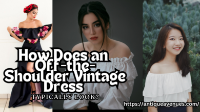 How Does an Off-the-Shoulder Vintage Dress Typically Look ?