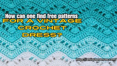 How can one find free patterns for a vintage crochet dress?