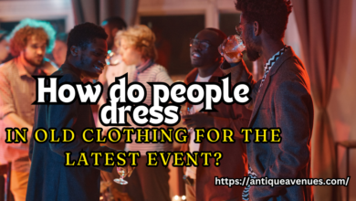 How do people dress in old clothing for the latest event?