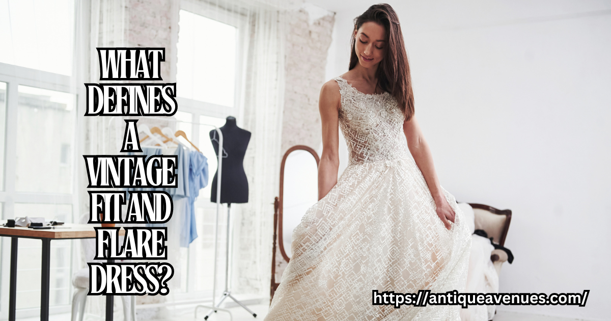 What defines a vintage fit and flare dress?