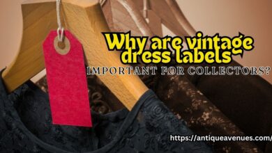 Why are vintage dress labels important for collectors?