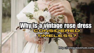 Why is a vintage rose dress considered timeless?