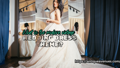 What is the modern vintage wedding dress theme?